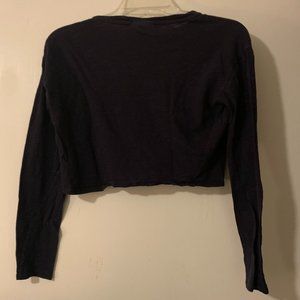 Navy Blue Cropped Tee